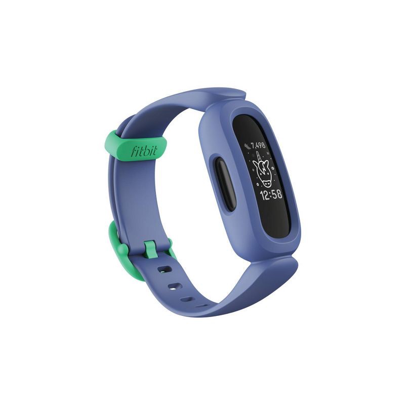 slide 2 of 5, Fitbit Ace 3 Activity Tracker with Cosmic Blue Astro Green Band, 1 ct