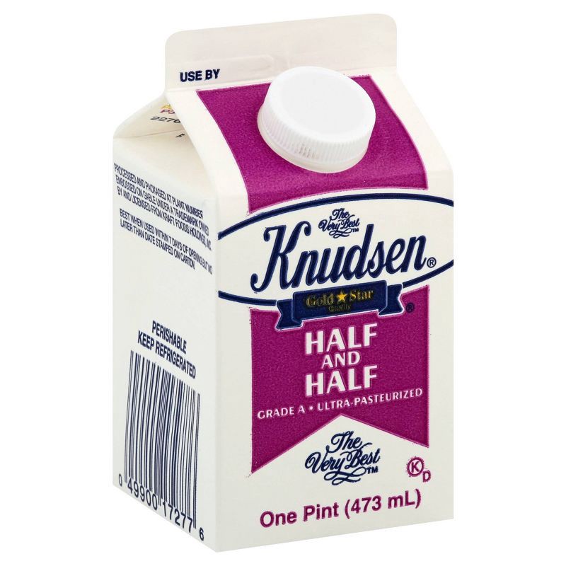 slide 3 of 3, Knudsen Half & Half - 16 fl oz (1pt), 16 fl oz, 1 pint