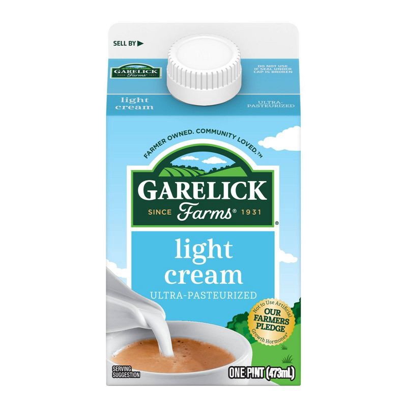 slide 1 of 6, Garelick Farms DairyPure Light Cream - 16 fl oz (1pt), 16 fl oz, 1 pint