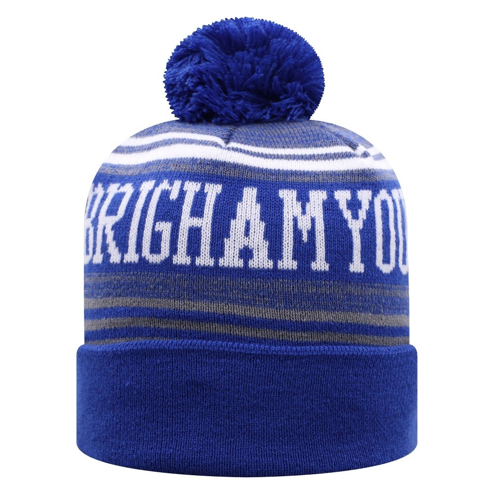 slide 2 of 2, NCAA BYU Cougars Men's Rupture Knit Cuffed Beanie with Pom, 1 ct