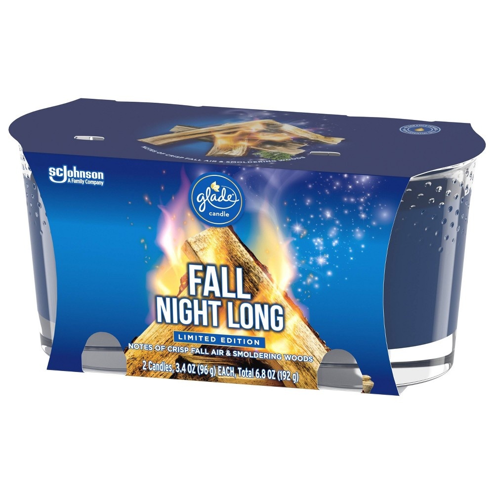 slide 5 of 8, Glade Candle Fall Night Long, 2 ct, 3.4 oz