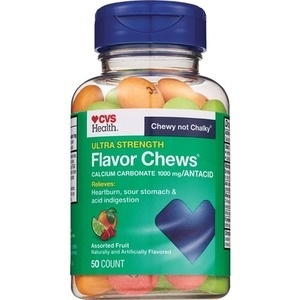 slide 1 of 1, CVS Health Antacid Ultra Strength Flavor Chews, 50 ct; 1000 mg