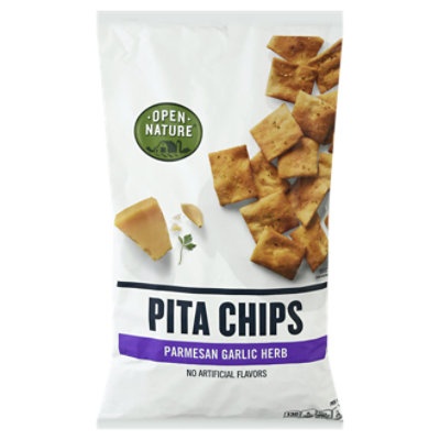 slide 1 of 1, Opn Nat Pita Chips Parmesan Garlic Herb, 18 oz