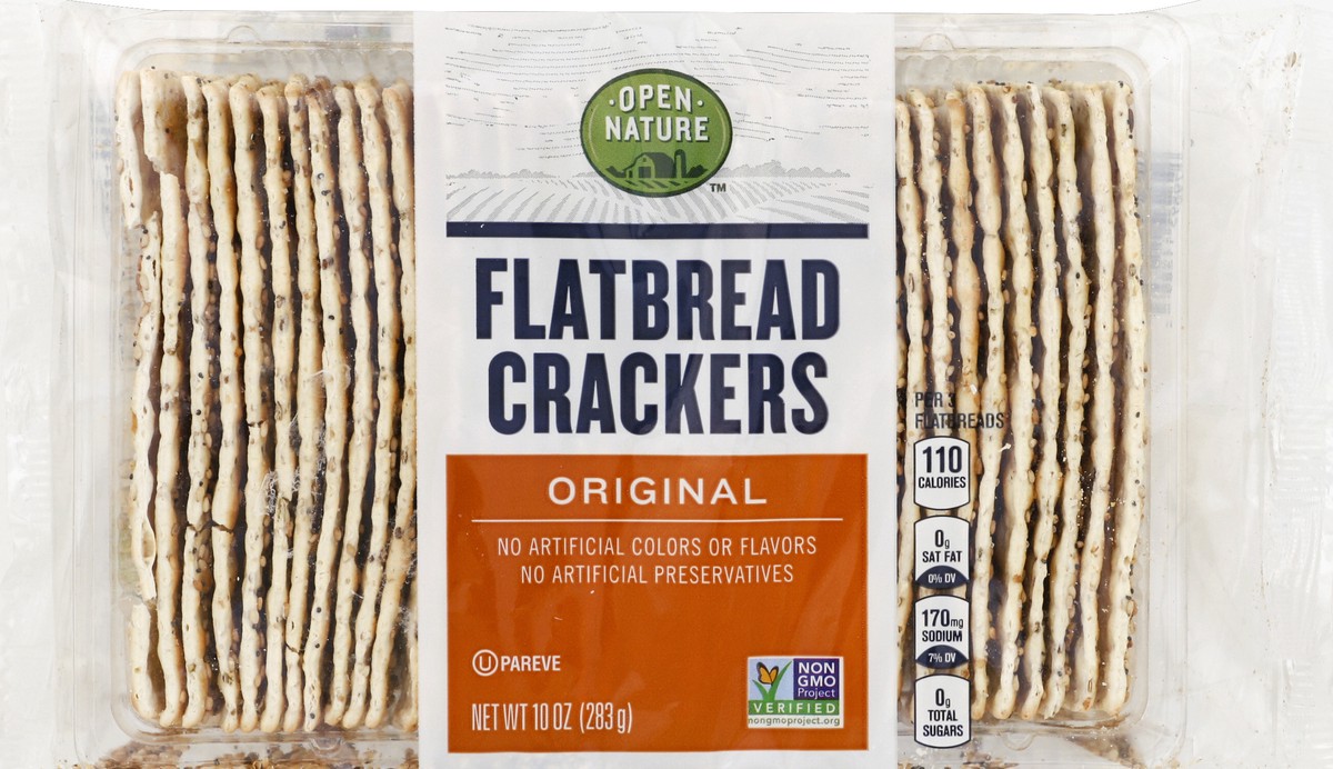 slide 4 of 5, Open Nature Crackers Flatbread Original, 