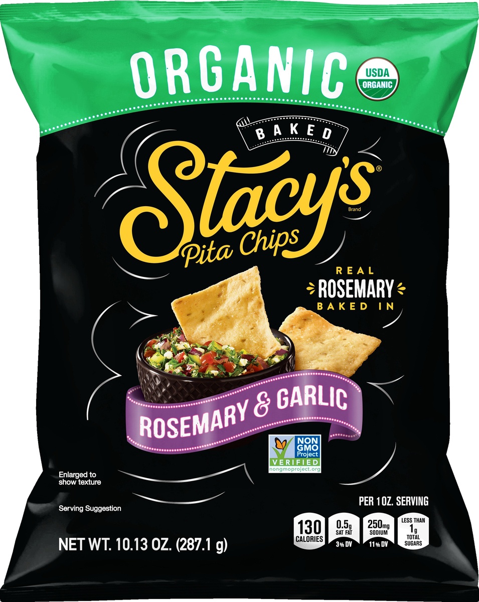 slide 2 of 3, Stacy's Baked Organic Pita Chips Rosemary & Garlic 10.13 Oz, 10.13 oz