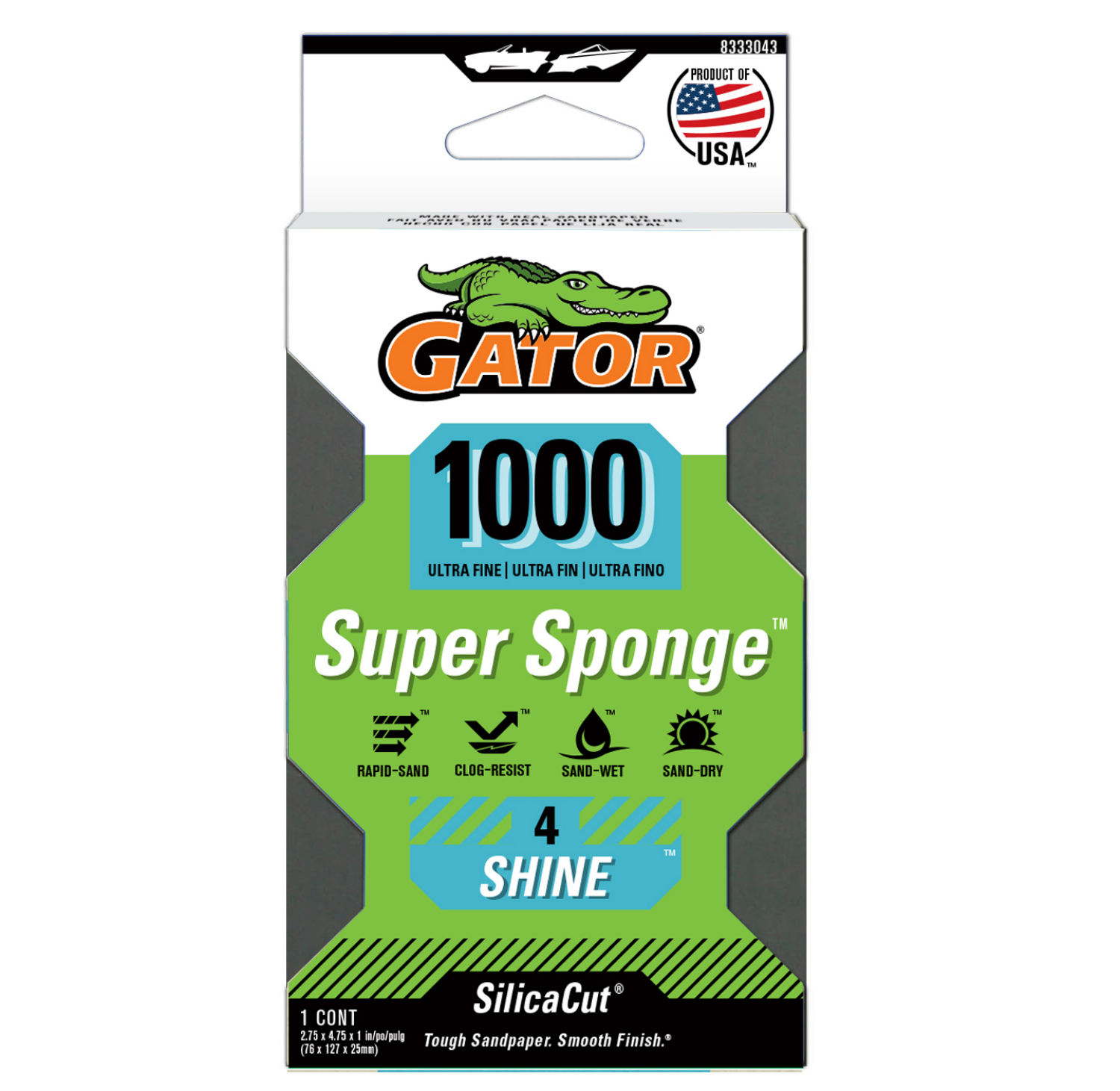 slide 1 of 4, Rustoleum Gator Super Sanding Sponge 1000, 1 ct