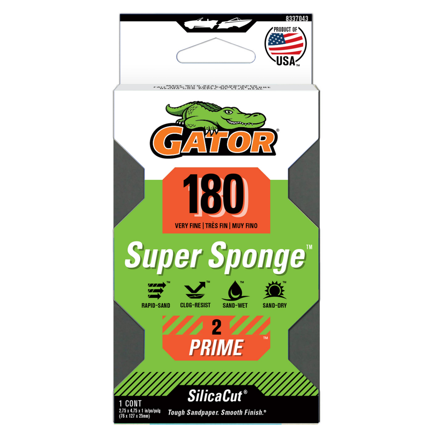 slide 1 of 4, Rustoleum Gator Super Sanding Sponge 180 Grit, 1 ct