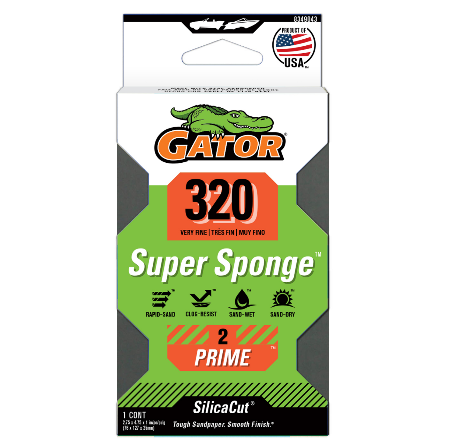 slide 1 of 4, Rustoleum Gator Super Sanding Sponge 320, 1 ct
