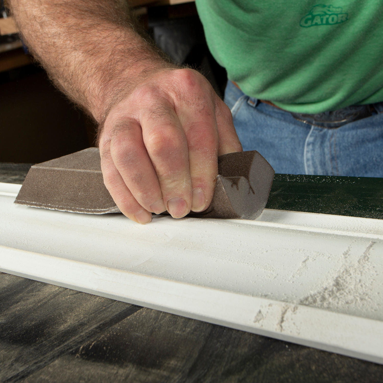 slide 5 of 5, Gator 3-3/8-Inch x 8-Inch x 1-Inch Multi-Surface Sanding Sponge 120 Grit Fine 1 Pack, 120 ct