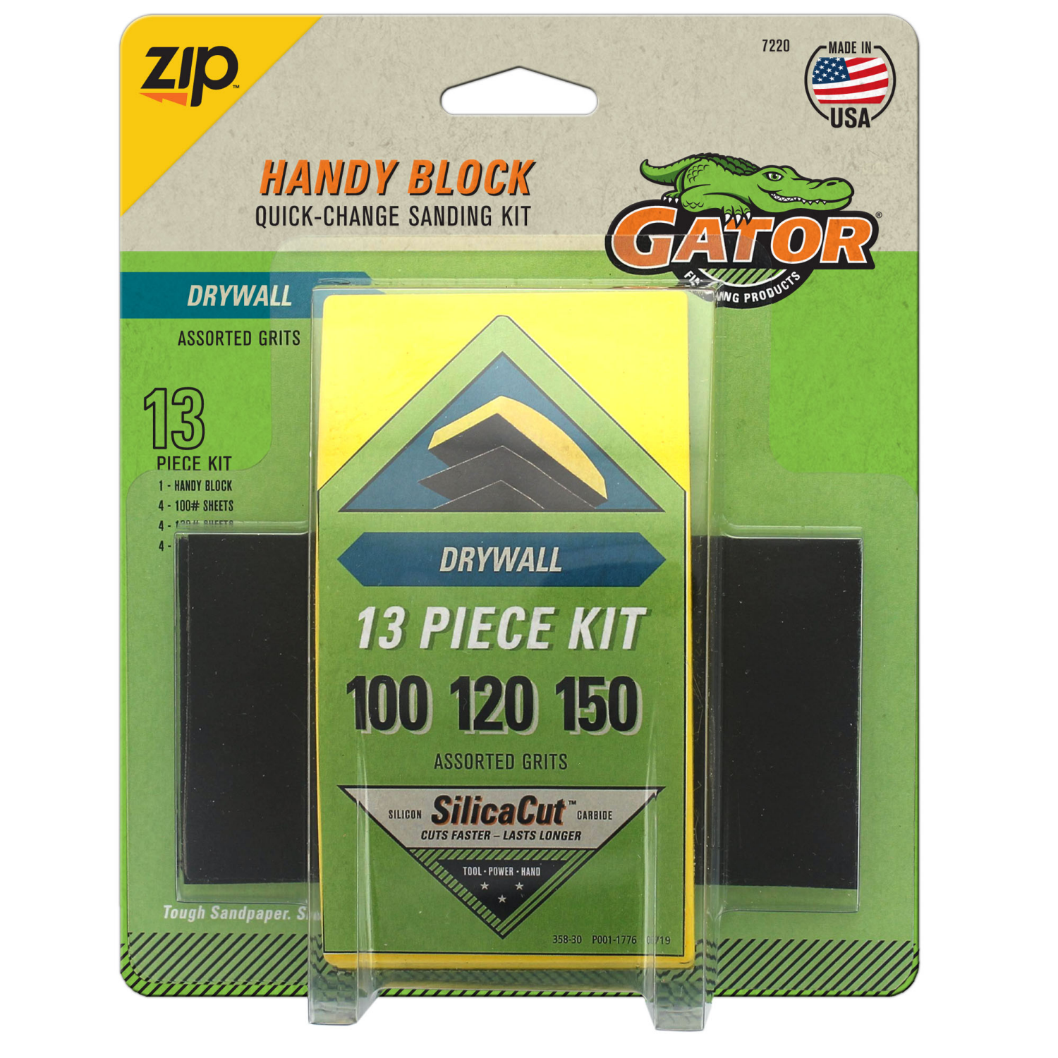 slide 1 of 4, Rust-Oleum Gator Zip Handy Block Quick-Change Drywall Sanding Kit, 1 ct