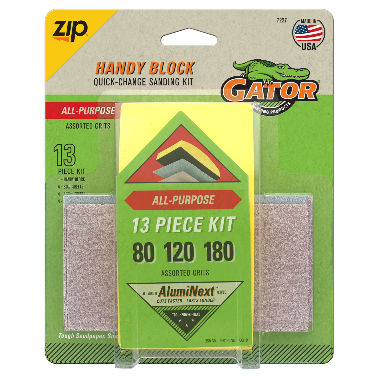 slide 1 of 2, NON BRAND Gator Zip Handy Block Sanding Kit, 1 ct
