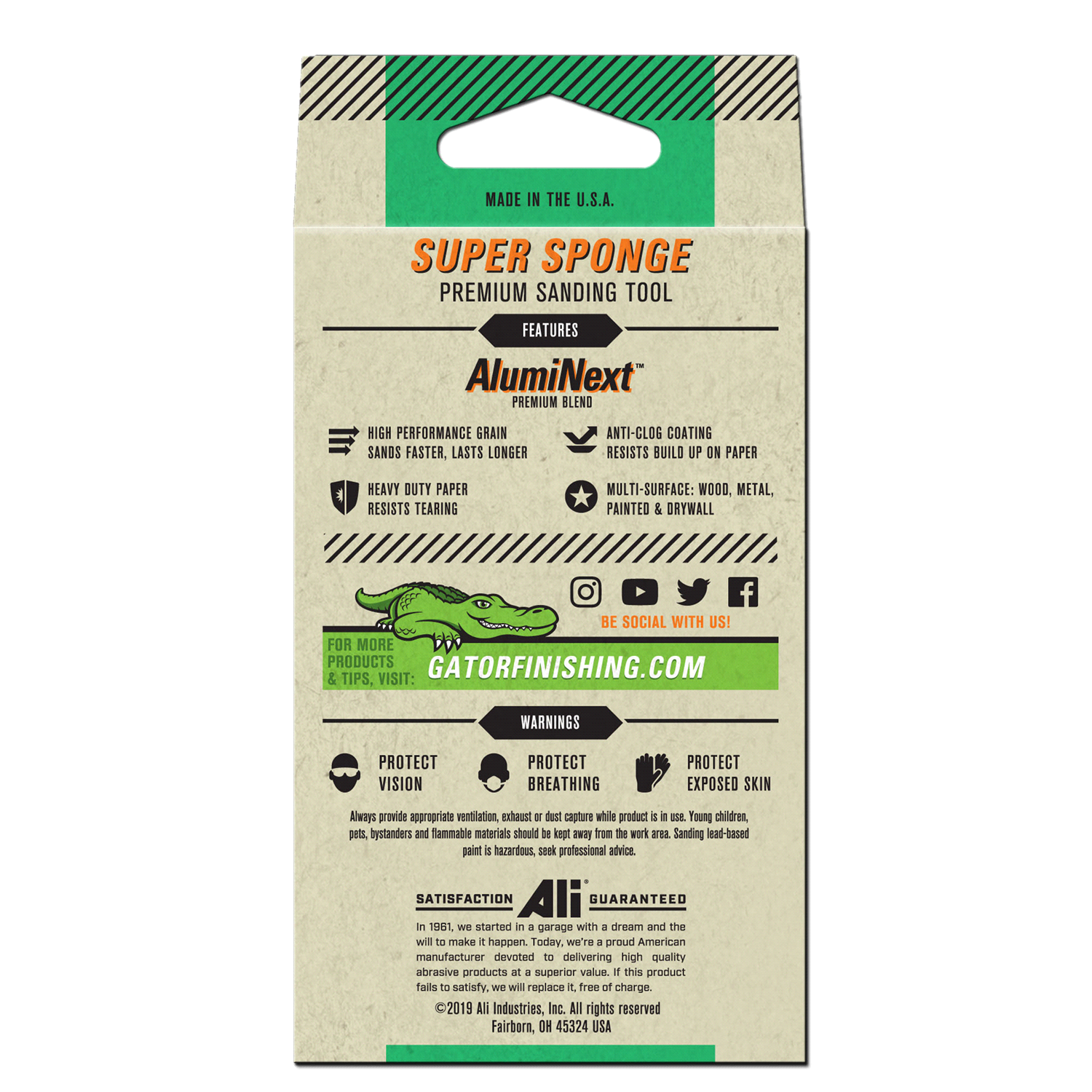 slide 3 of 5, Rustoleum Gator 3-Inch x 5-Inch x 1-Inch Premium Multi-Surface Sanding Super Sponge - 7300, 80 Grit, 1 ct