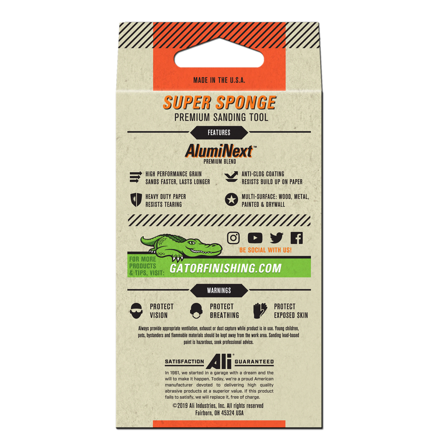 slide 3 of 5, Rustoleum Gator 3-Inch x 5-Inch x 1-Inch Premium Multi-Surface Sanding Super Sponge - 7301, 120 Grit, 120 ct