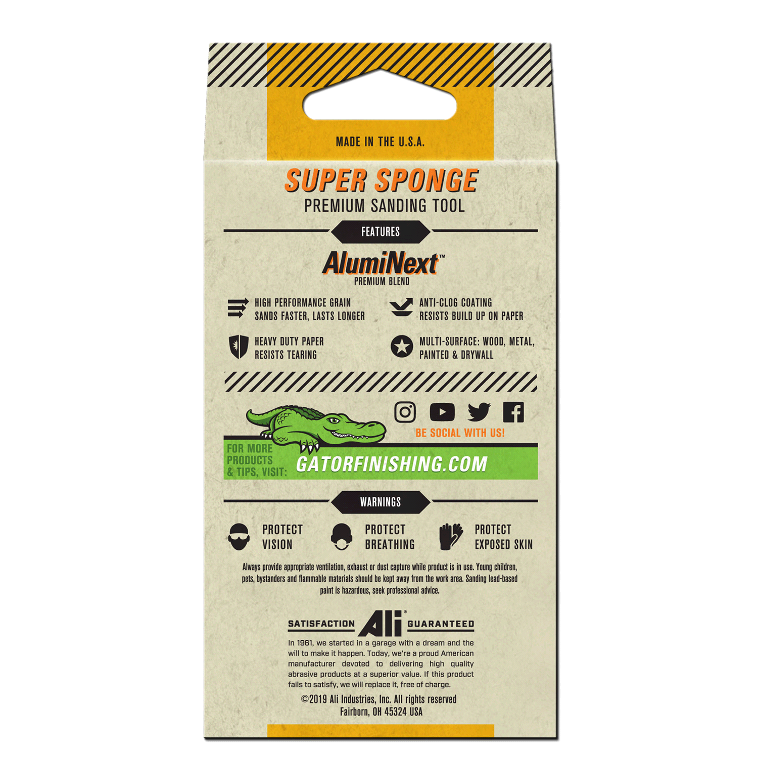 slide 3 of 5, Rustoleum Gator 3-Inch x 5-Inch x 1-Inch Premium Multi-Surface Sanding Super Sponge - 7302, 220 Grit, 1 ct