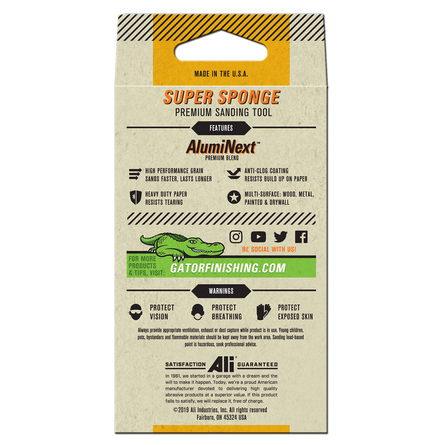 slide 3 of 5, Rustoleum Gator 3-Inch x 5-Inch x 1-Inch Premium Multi-Surface Sanding Super Sponge - 7303, 320 Grit, 1 ct