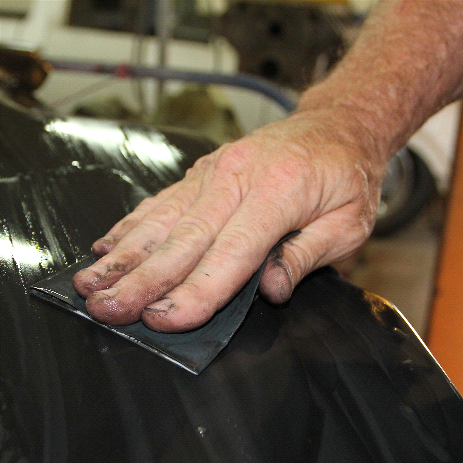 slide 4 of 5, Rustoleum Gator 3-2/3-Inch x 9-Inch Hook and Loop Waterproof Sanding Speed Sheets - 7850, 400 Grit, 5 ct