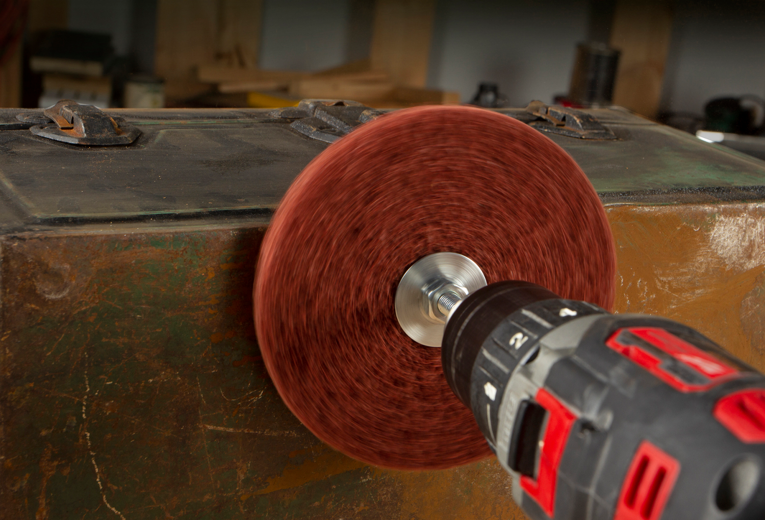 slide 3 of 5, Rustoleum Gator 5-Inch Drill-Mount Medium Paint & Varnish Single Stripping Wheel - 9006, 1 ct