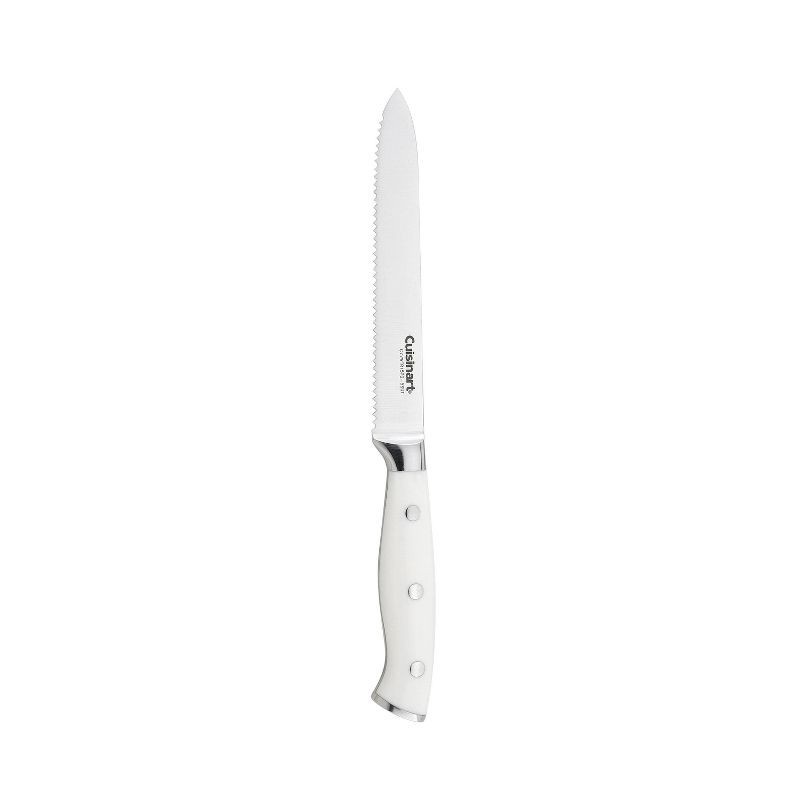 Cuisinart Classic 15pc White Triple Rivet Knife Block Set - C77WTR