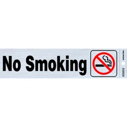 Hillman No Smoking Adhesive Sign, 2" x 8"