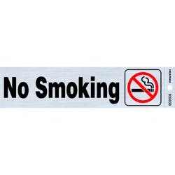 Hillman No Smoking Adhesive Sign, 2" x 8"