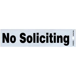 Hillman Adhesive No Soliciting Sign 2" X 8