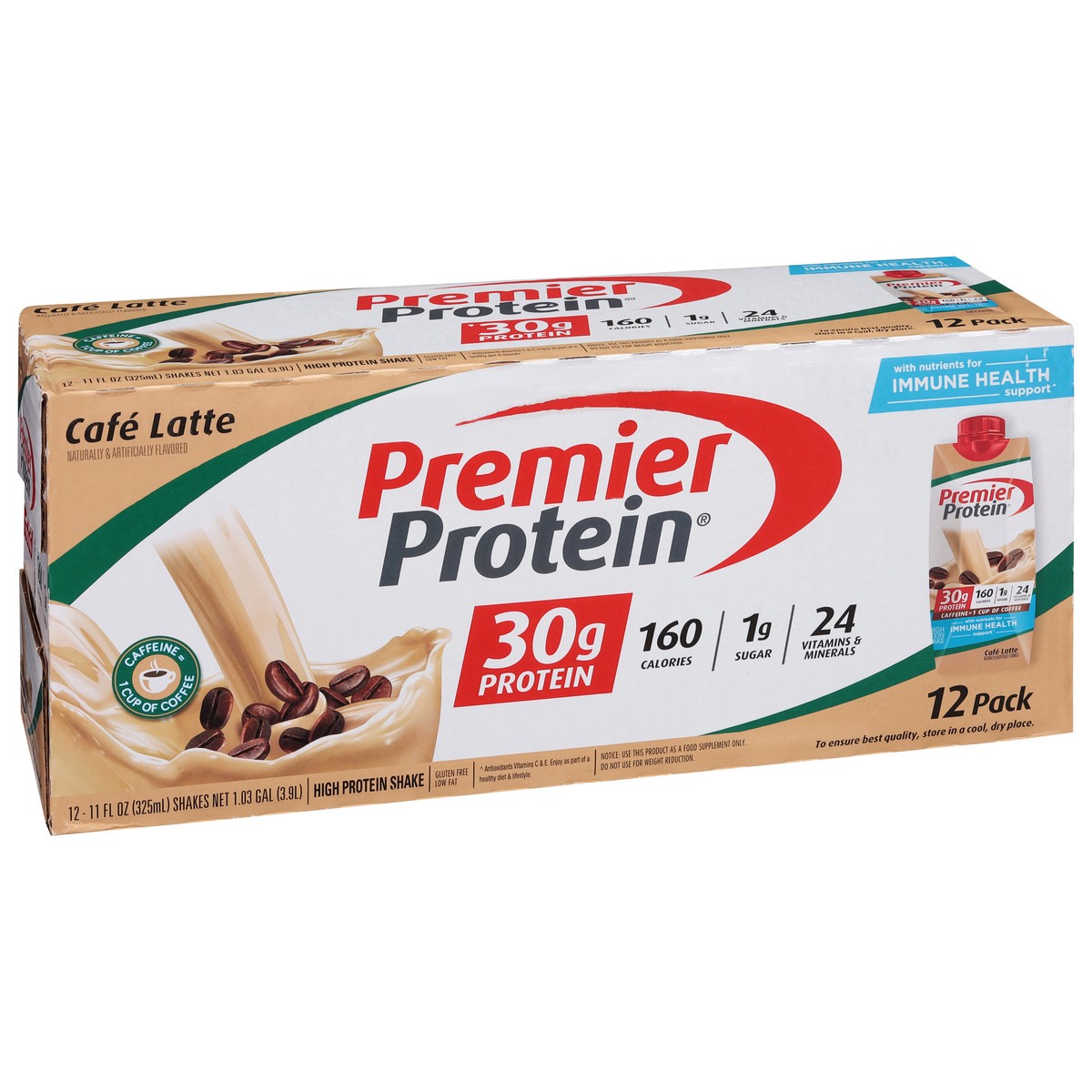 slide 4 of 9, Premier Protein Nutritional Shake - Café Latte - 11 fl oz/12pk, 11 fl oz, 12 ct