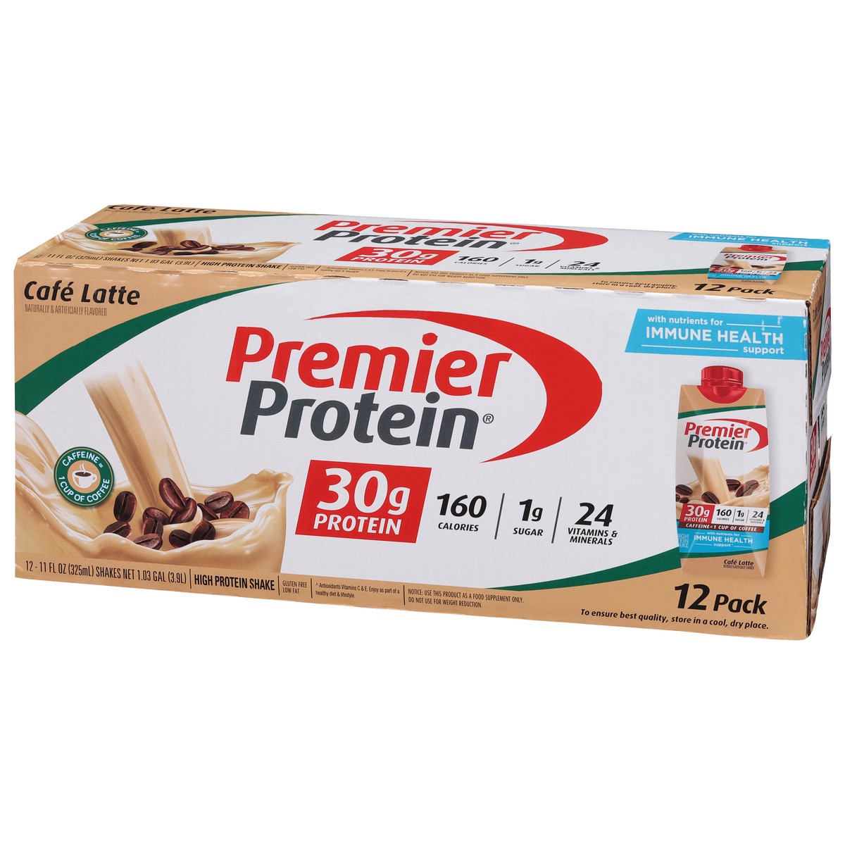 slide 9 of 9, Premier Protein Nutritional Shake - Café Latte - 11 fl oz/12pk, 11 fl oz, 12 ct