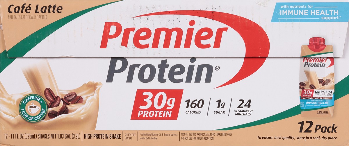 slide 5 of 9, Premier Protein Nutritional Shake - Café Latte - 11 fl oz/12pk, 11 fl oz, 12 ct