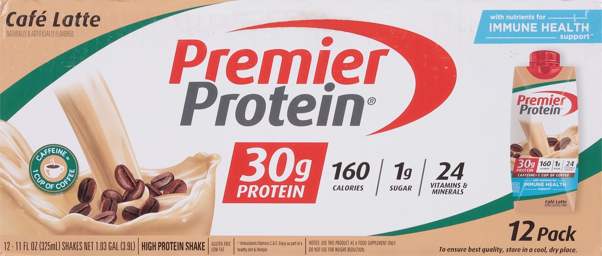 slide 7 of 9, Premier Protein Nutritional Shake - Café Latte - 11 fl oz/12pk, 11 fl oz, 12 ct