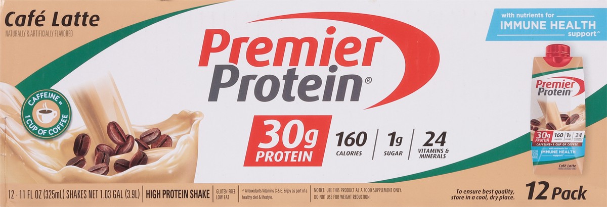 slide 8 of 9, Premier Protein Nutritional Shake - Café Latte - 11 fl oz/12pk, 11 fl oz, 12 ct