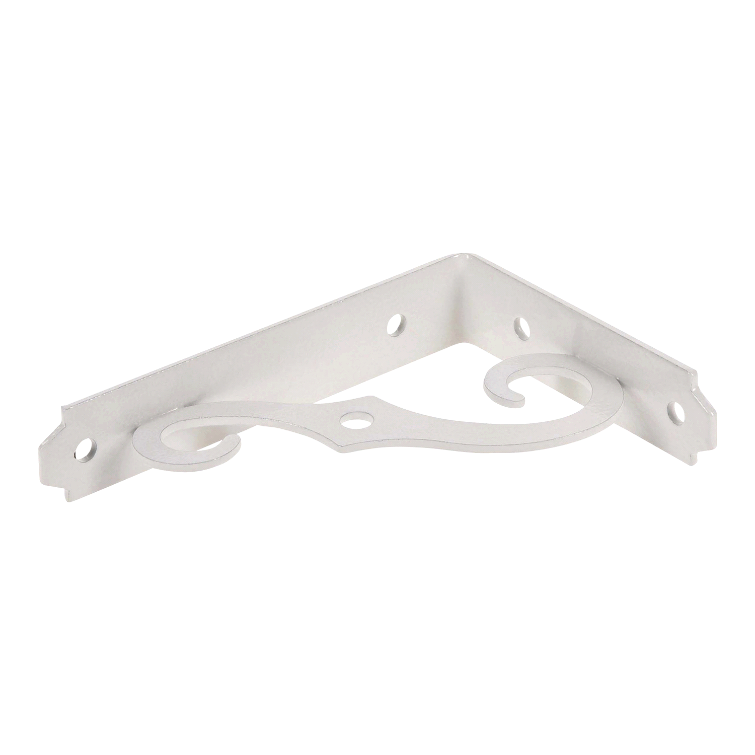 slide 3 of 3, Hillman Hardware Essentials Ornamental Shelf Bracket White (5'' x 3-1/2''), 1 ct