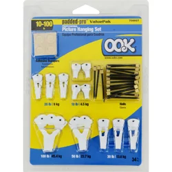 Hillman OOK Padded-Pro Picture Hanging Set, Hangs 12 pictures