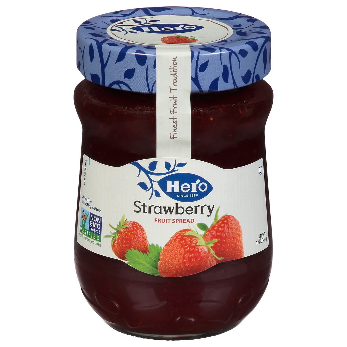 slide 1 of 1, Hero Premium Strawberry Fruit Spread, 12 oz