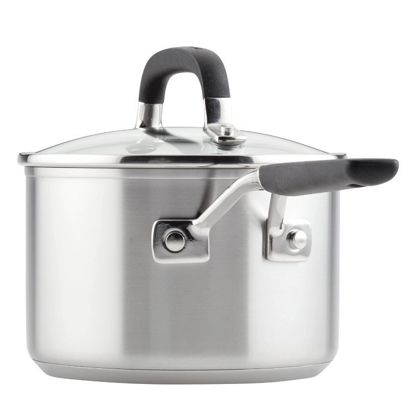 Kitchenaid 2qt Stainless Steel Saucepan With Measuring Marks Light Silver :  Target