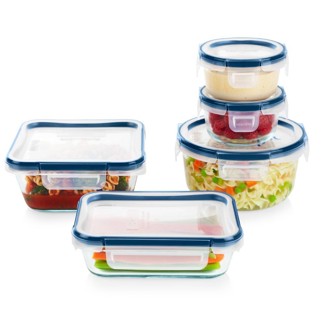 Pyrex 10pc Freshlock Microban Glass Food Storage Set 10 ct Shipt