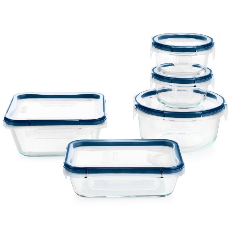 slide 1 of 5, Pyrex 10pc Freshlock Microban Glass Food Storage Set, 10 ct