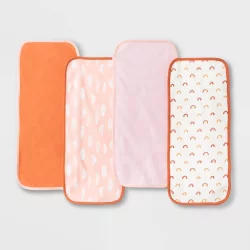 Baby Girls' 4pk Earth & Sky Burp Cloth - Cloud Island Pink
