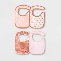 Baby Girls' 4pk Earth & Sky Bib - Cloud Island Pink