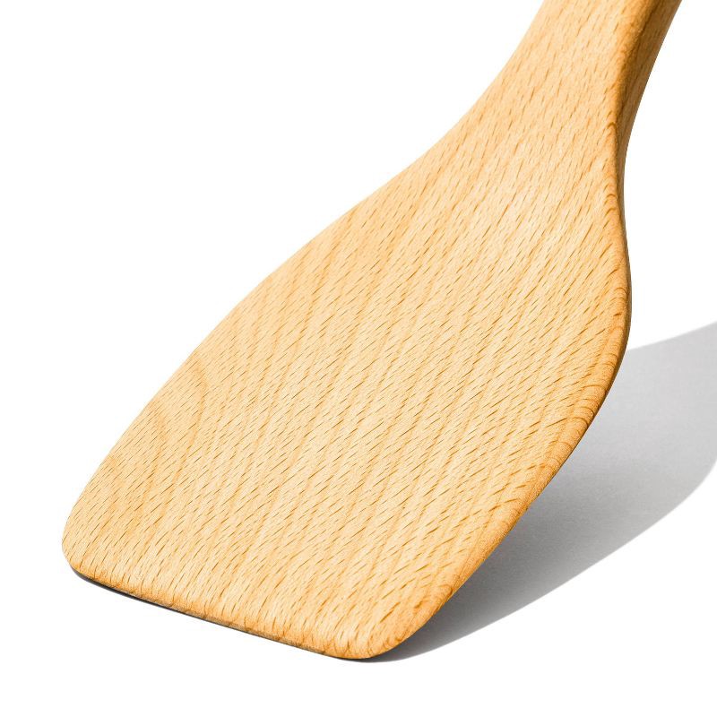 slide 8 of 11, OXO 3pc Wooden Utensil Set: Turner, Spoon & Slotted Spoon for Cooking & Kitchen Use, Hand Wash, Adult, Brown, 3 ct