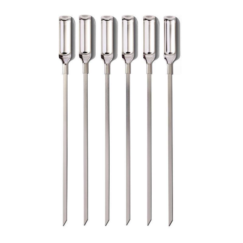 slide 1 of 10, OXO 6pc Grilling Skewer Set, 6 ct