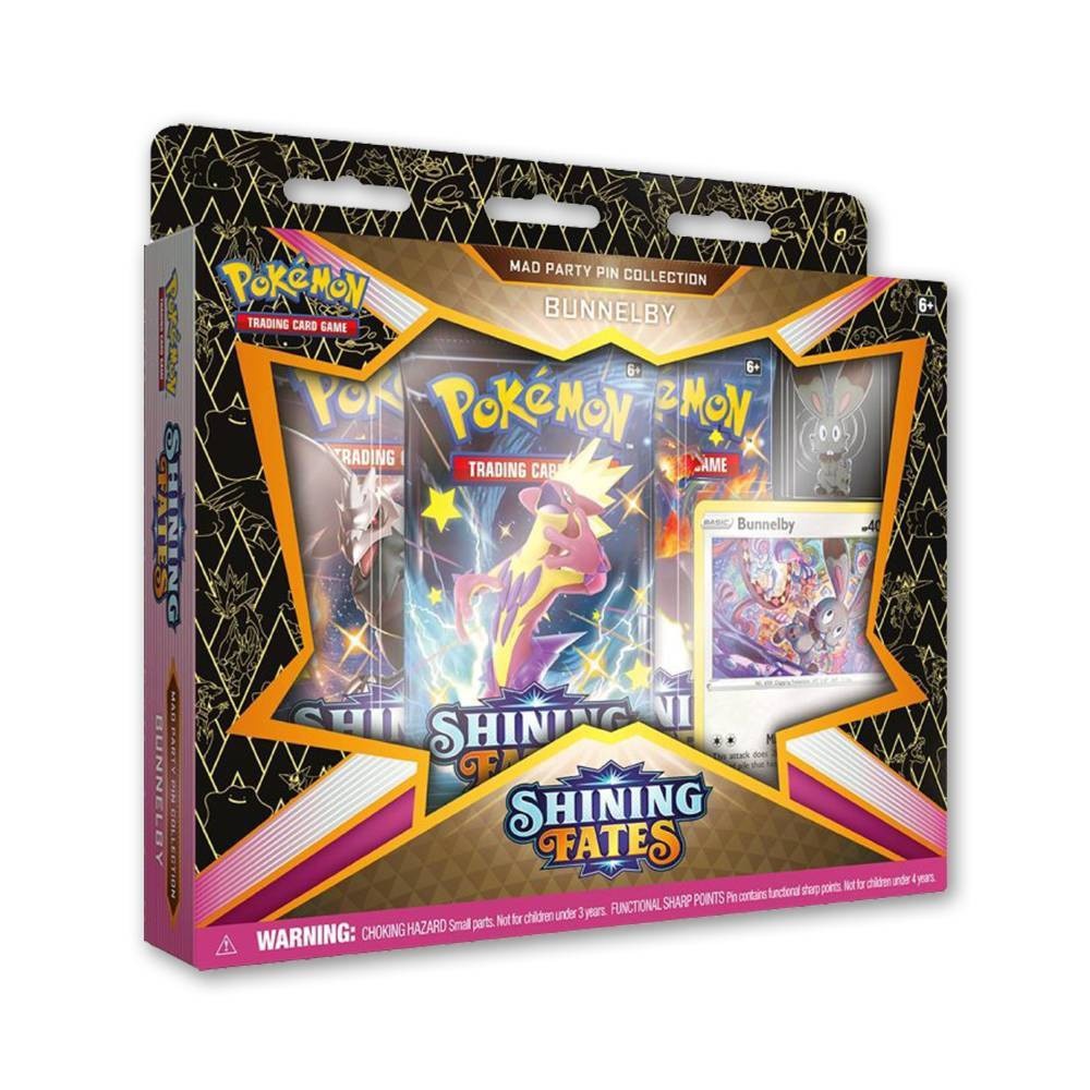 slide 1 of 4, Pokemon Pokémon Trading Card Game: Shining Fates Pin Collection - Bunnelby, 1 ct