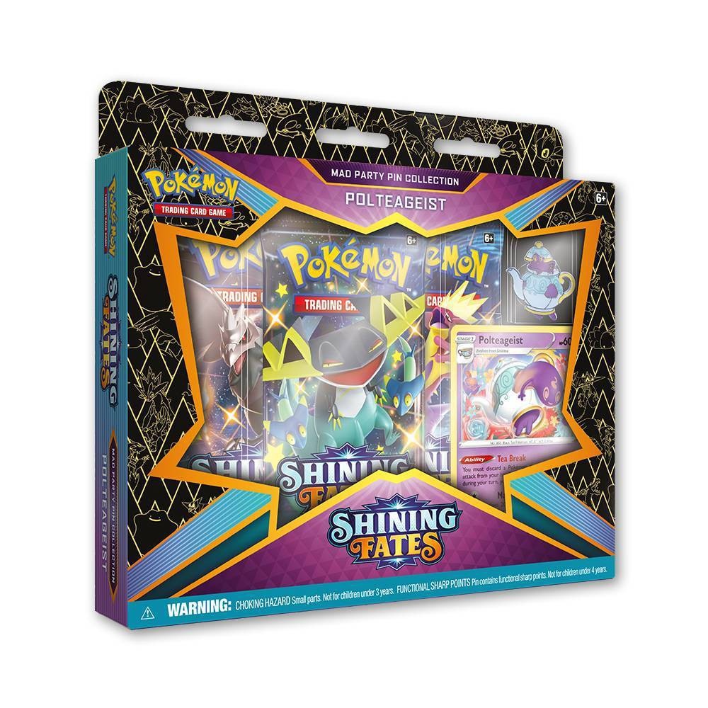 slide 1 of 4, Pokemon Pokémon Trading Card Game: Shining Fates Pin Collection - Polteageist, 1 ct