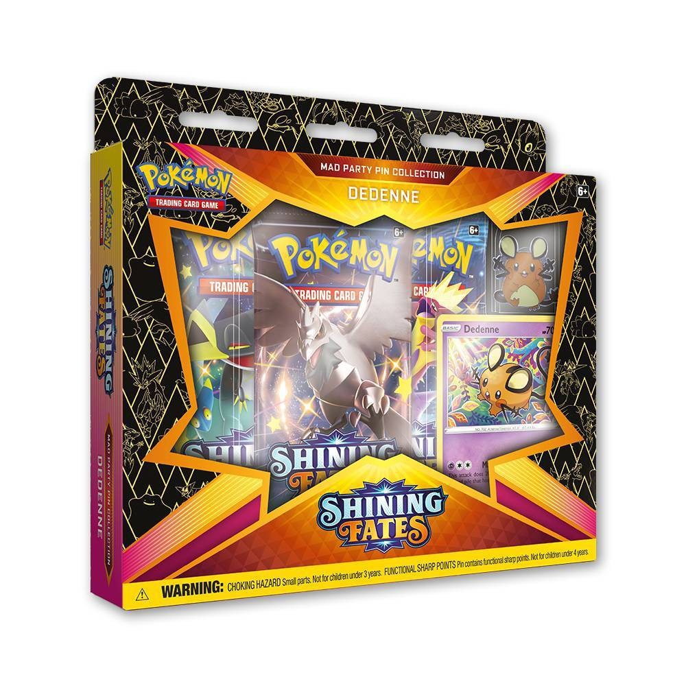 slide 1 of 4, Pokemon Pokémon Trading Card Game: Shining Fates Pin Collection - Dedenne, 1 ct