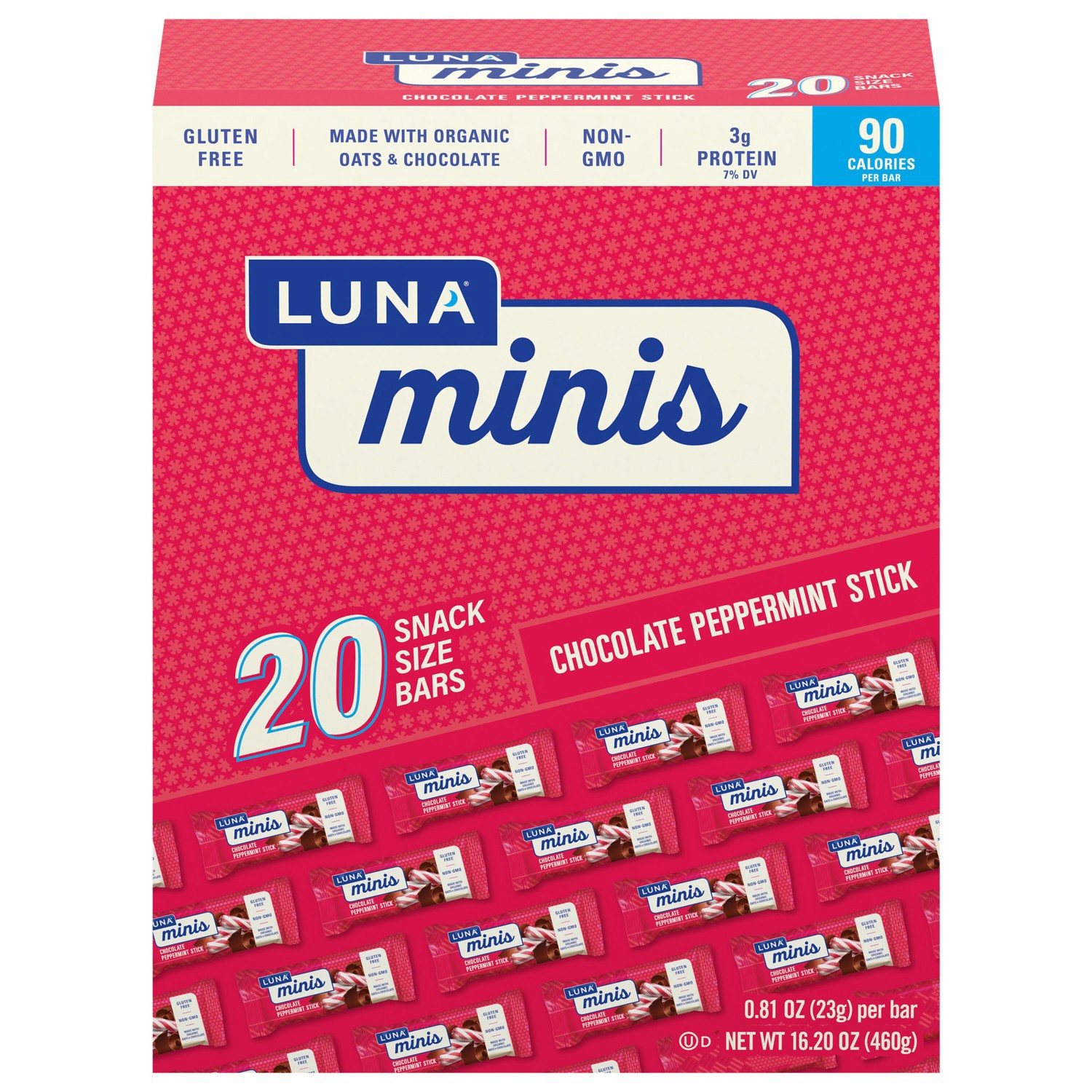 slide 3 of 4, LUNA Bar Luna Chocolate Peppermint Stick Minis - 16/2oz/20pk, 16/2 oz, 20 ct