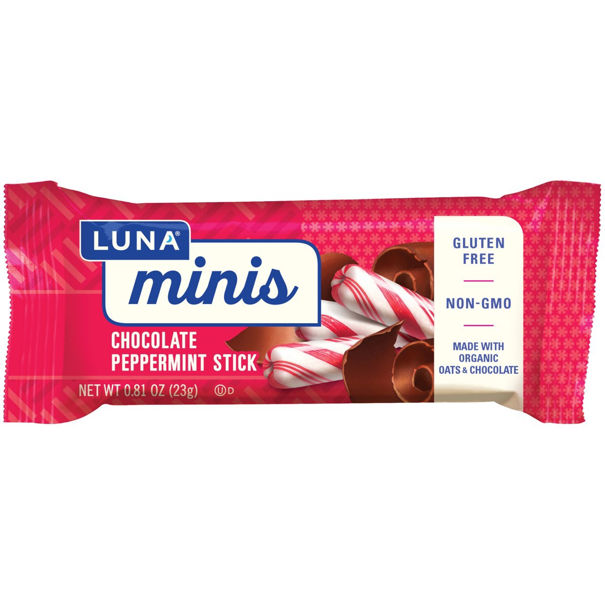 slide 4 of 4, LUNA Bar Luna Chocolate Peppermint Stick Minis - 16/2oz/20pk, 16/2 oz, 20 ct