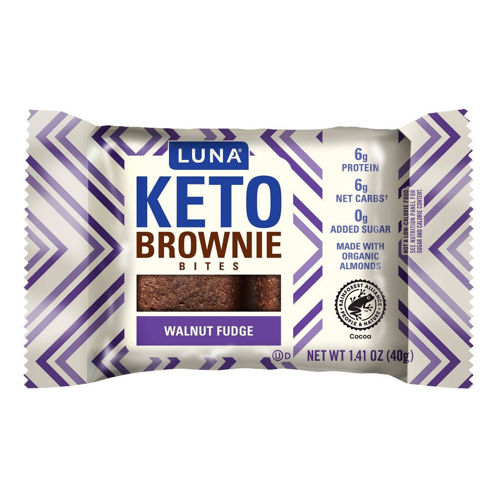 LUNA Bar Luna Keto Brownie Bites Walnut Fudge 4pk 4 ct Shipt
