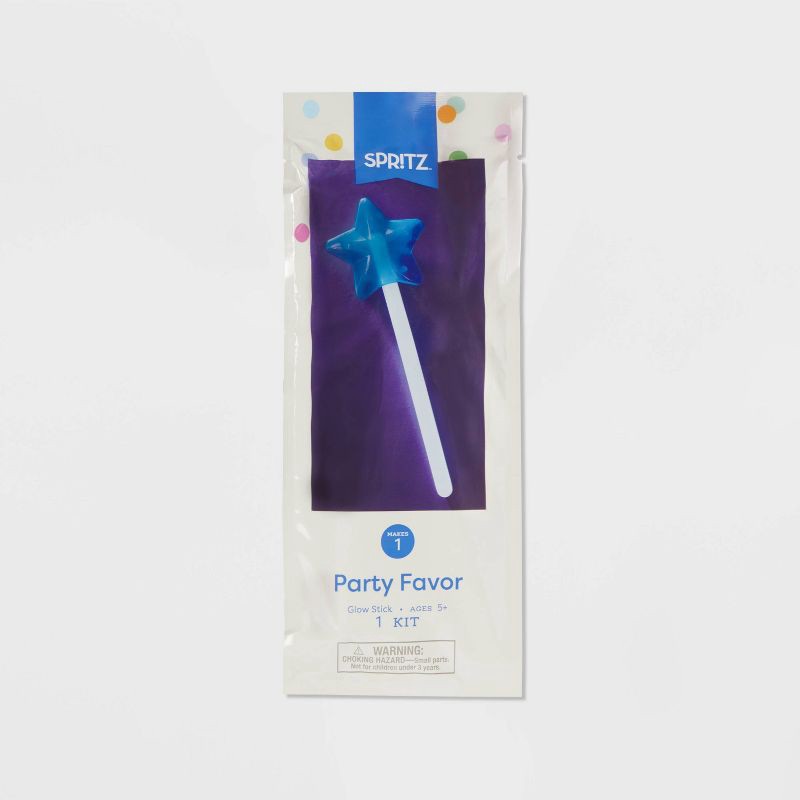 slide 4 of 4, Star Wand Glowstick Party Favor Blue - Spritz™: Fairy Light Stick, Party Favors, All Occasions, Ages 5+, 1 ct