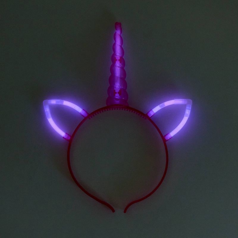 slide 3 of 4, Glow Unicorn Headband Party Favor - Spritz™, 1 ct