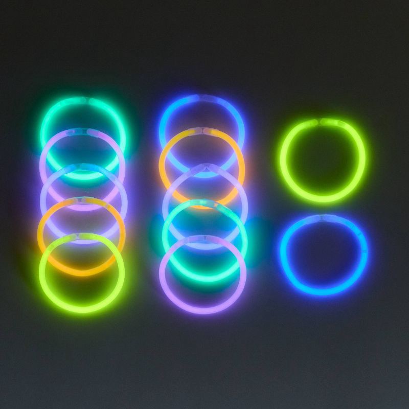 slide 3 of 4, 12ct Glow Bracelets - Spritz™: Multicolor Neon Party Favors for Kids, Goodie Bag Essentials, All Occasions, 12 ct