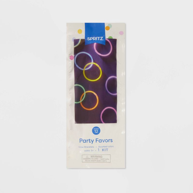 slide 4 of 4, 12ct Glow Bracelets - Spritz™: Multicolor Neon Party Favors for Kids, Goodie Bag Essentials, All Occasions, 12 ct